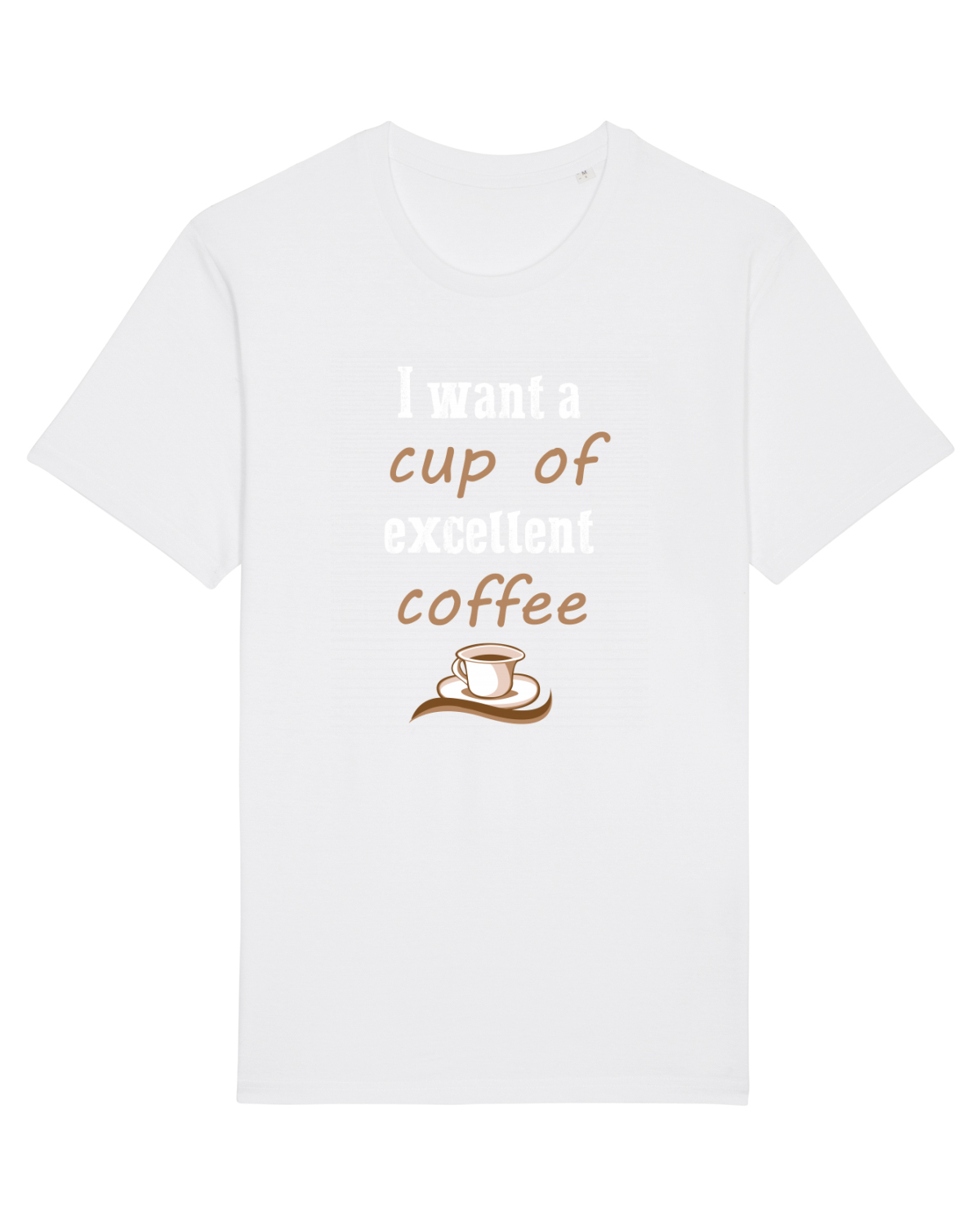 Tricou mânecă scurtă Unisex Rocker White