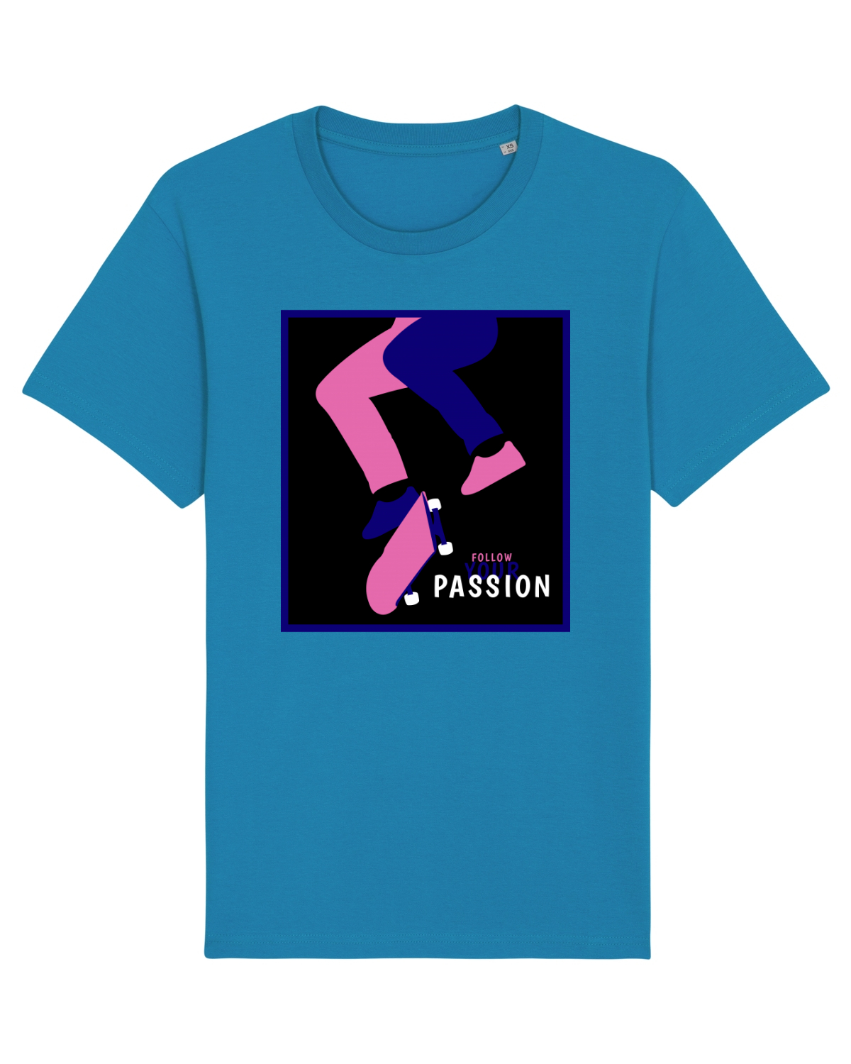 Tricou mânecă scurtă Unisex Rocker Azur