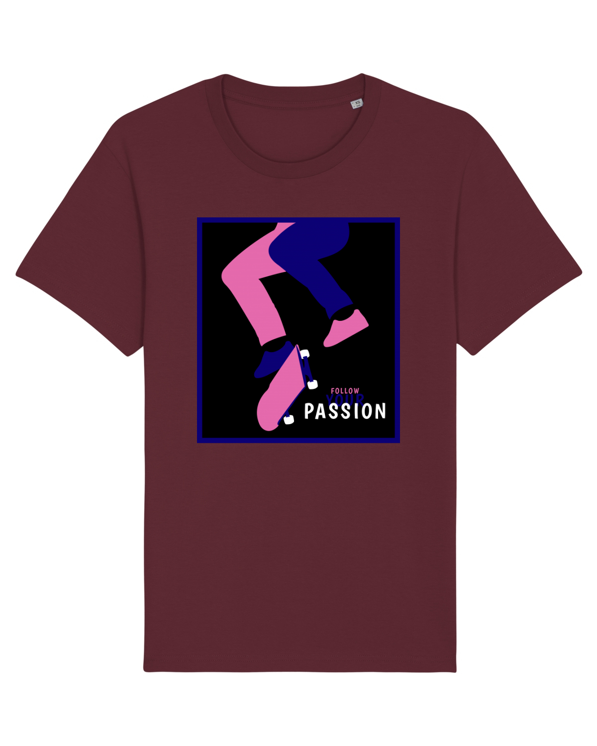 Tricou mânecă scurtă Unisex Rocker Burgundy