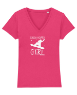 Snowboard Girl Tricou mânecă scurtă guler V Damă Evoker