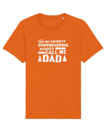 My Favorite Snowboard Buddies Call Me Dad Bright Orange
