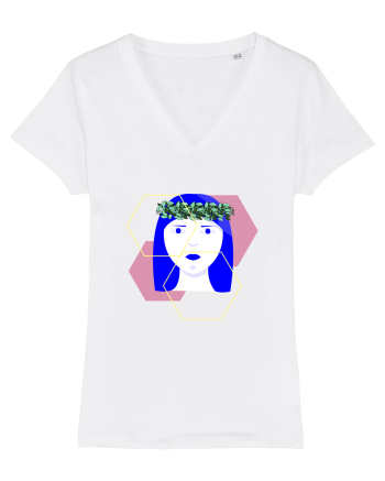 Blue Girl White