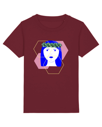 Blue Girl Burgundy