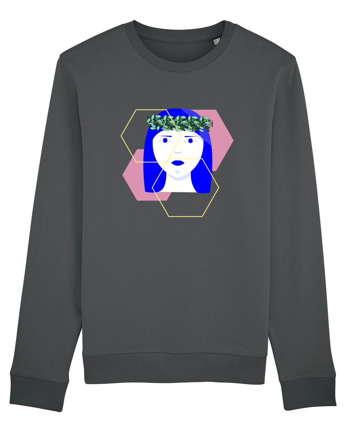 Bluză mânecă lungă Unisex Rise Anthracite