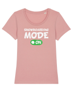 Snowboarding Mode On Tricou mânecă scurtă guler larg fitted Damă Expresser