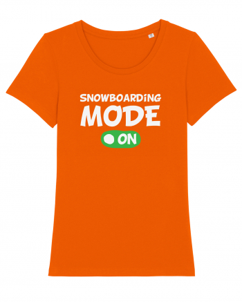 Snowboarding Mode On Bright Orange