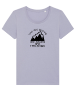 The Ski Slopes Are Calling And I Must Go! Tricou mânecă scurtă guler larg fitted Damă Expresser