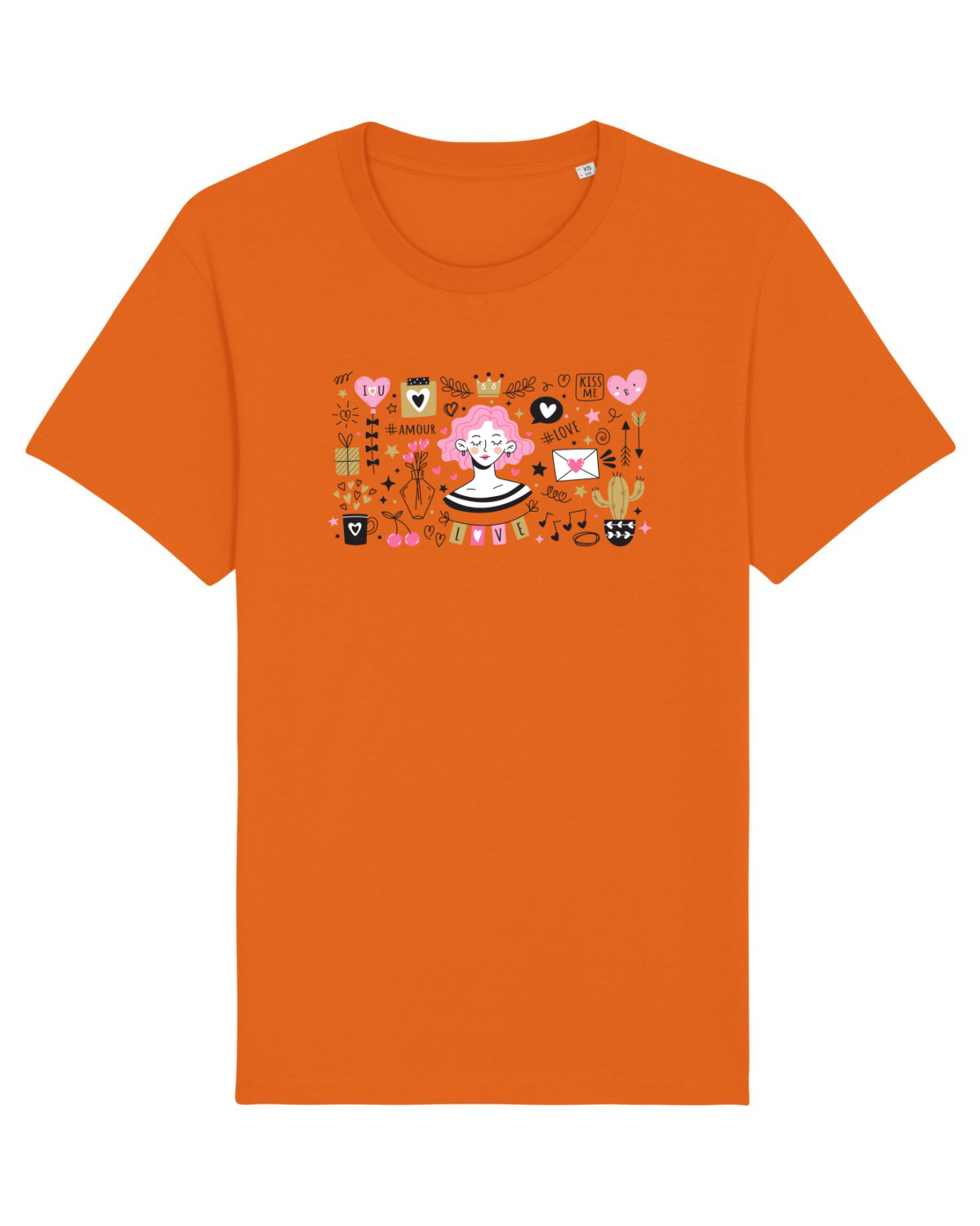 Tricou mânecă scurtă Unisex Rocker Bright Orange