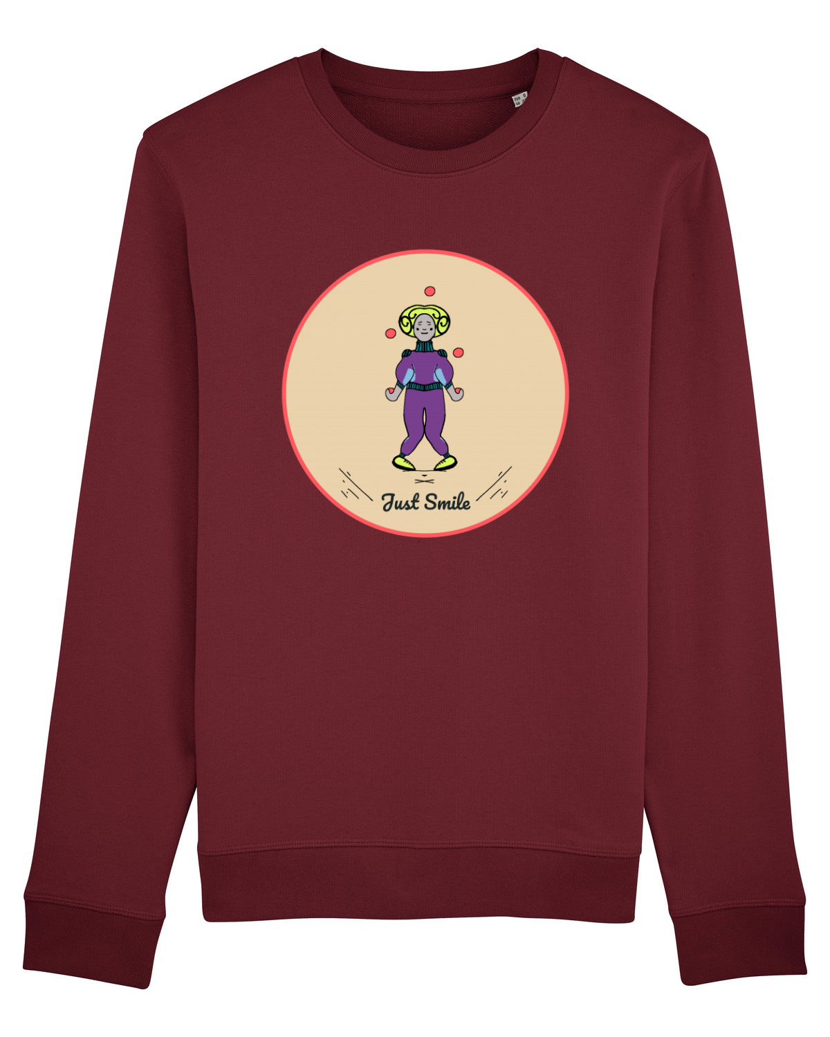 Bluză mânecă lungă Unisex Rise Burgundy