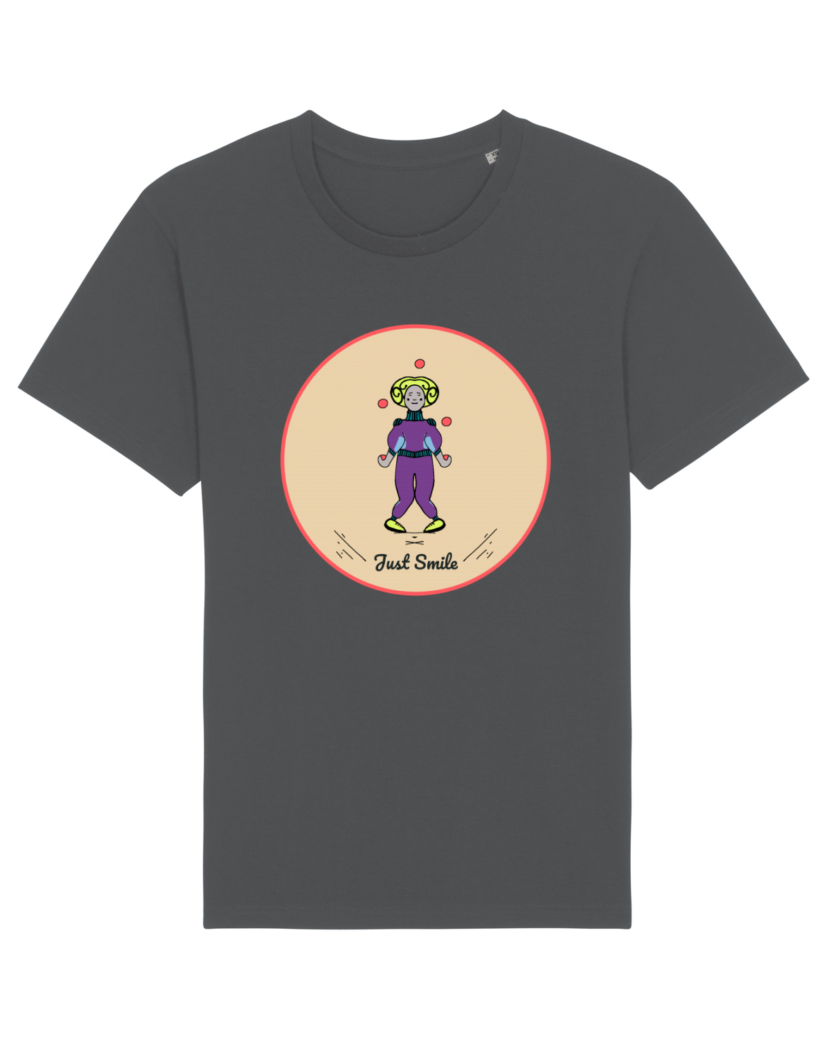 Tricou mânecă scurtă Unisex Rocker Anthracite
