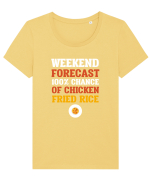 RICE Tricou mânecă scurtă guler larg fitted Damă Expresser