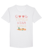 SUMMER TAN Tricou mânecă scurtă guler larg Bărbat Skater