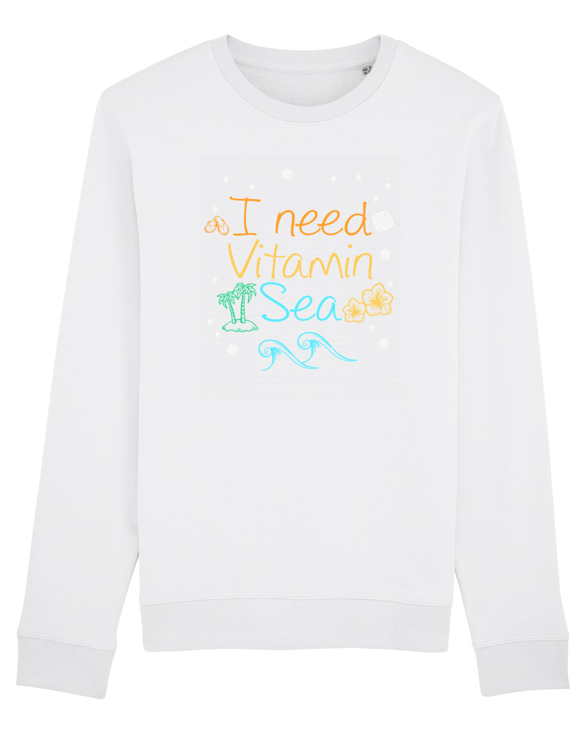 Bluză mânecă lungă Unisex Rise White