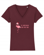 FLAMINGO Tricou mânecă scurtă guler V Damă Evoker