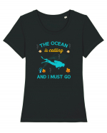 OCEAN Tricou mânecă scurtă guler larg fitted Damă Expresser