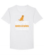 GOLDEN RETRIEVER Tricou mânecă scurtă guler larg Bărbat Skater