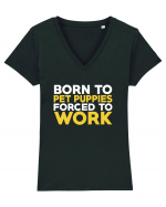 PET PUPPIES Tricou mânecă scurtă guler V Damă Evoker