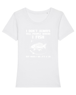 FISHING Tricou mânecă scurtă guler larg fitted Damă Expresser