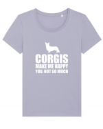 CORGI Tricou mânecă scurtă guler larg fitted Damă Expresser