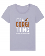 CORGI Tricou mânecă scurtă guler larg fitted Damă Expresser