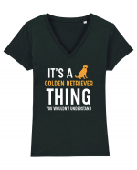 GOLDEN RETRIEVER Tricou mânecă scurtă guler V Damă Evoker