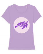 Purple Turtle Tricou mânecă scurtă guler larg fitted Damă Expresser