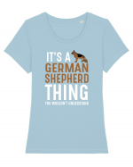 GERMAN SHEPHERD Tricou mânecă scurtă guler larg fitted Damă Expresser