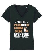 CORGI MOM Tricou mânecă scurtă guler V Damă Evoker