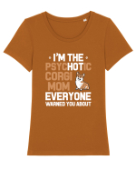 CORGI MOM Tricou mânecă scurtă guler larg fitted Damă Expresser