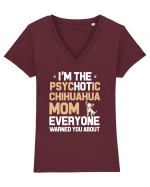 CHIHUAHUA MOM Tricou mânecă scurtă guler V Damă Evoker