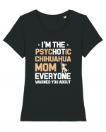 CHIHUAHUA MOM Tricou mânecă scurtă guler larg fitted Damă Expresser