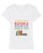 BOOKS Tricou mânecă scurtă guler V Damă Evoker