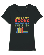 BOOKS Tricou mânecă scurtă guler larg fitted Damă Expresser
