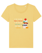 LIBRARIAN Tricou mânecă scurtă guler larg fitted Damă Expresser