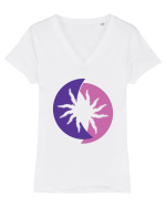 Tarantula Tricou mânecă scurtă guler V Damă Evoker