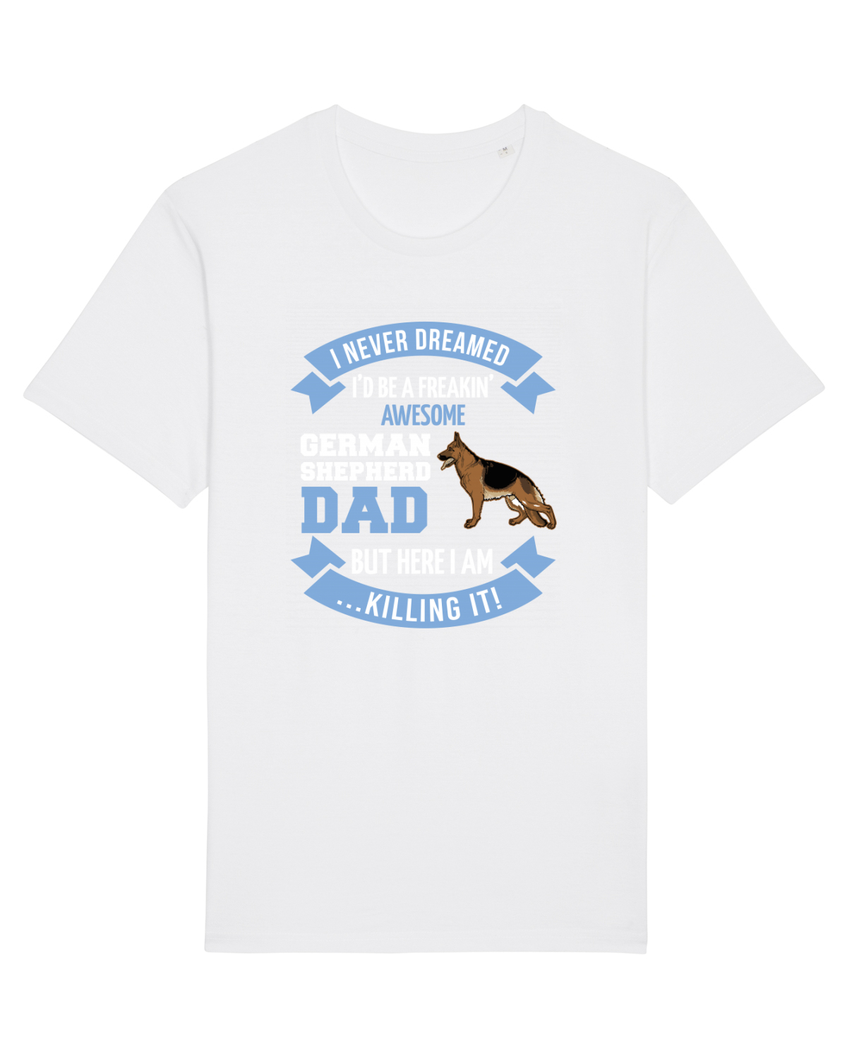Tricou mânecă scurtă Unisex Rocker White