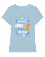 GOLDEN RETRIEVER Tricou mânecă scurtă guler larg fitted Damă Expresser