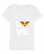 JACK RUSSELL Tricou mânecă scurtă guler V Damă Evoker