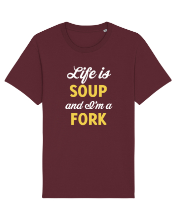 LIFE IS A SOUP Burgundy