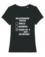 RELATIONSHIP STATUS Tricou mânecă scurtă guler larg fitted Damă Expresser
