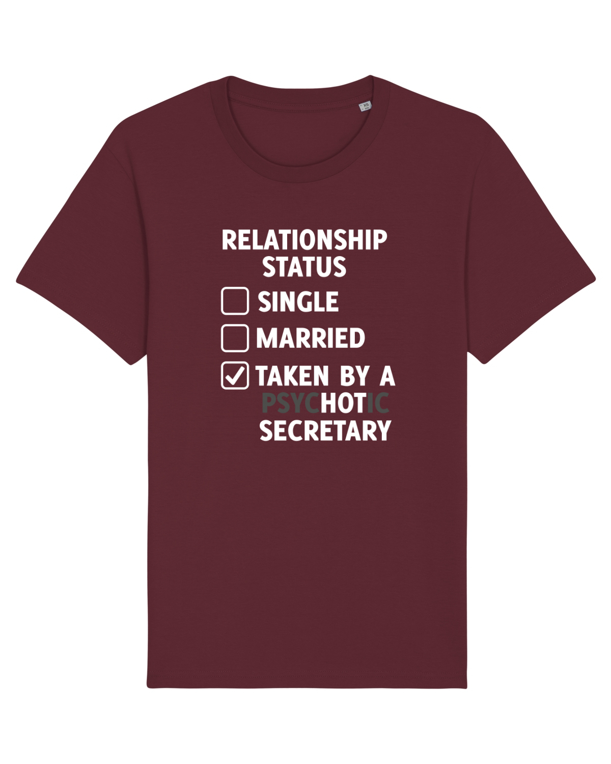 Tricou mânecă scurtă Unisex Rocker Burgundy