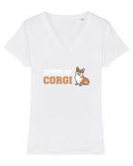 CORGI Tricou mânecă scurtă guler V Damă Evoker