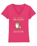 CORGI Tricou mânecă scurtă guler V Damă Evoker