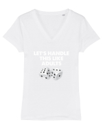 ADULTS Tricou mânecă scurtă guler V Damă Evoker