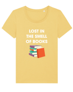 BOOKS Tricou mânecă scurtă guler larg fitted Damă Expresser