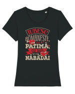 Iubesc românește Tricou mânecă scurtă guler larg fitted Damă Expresser