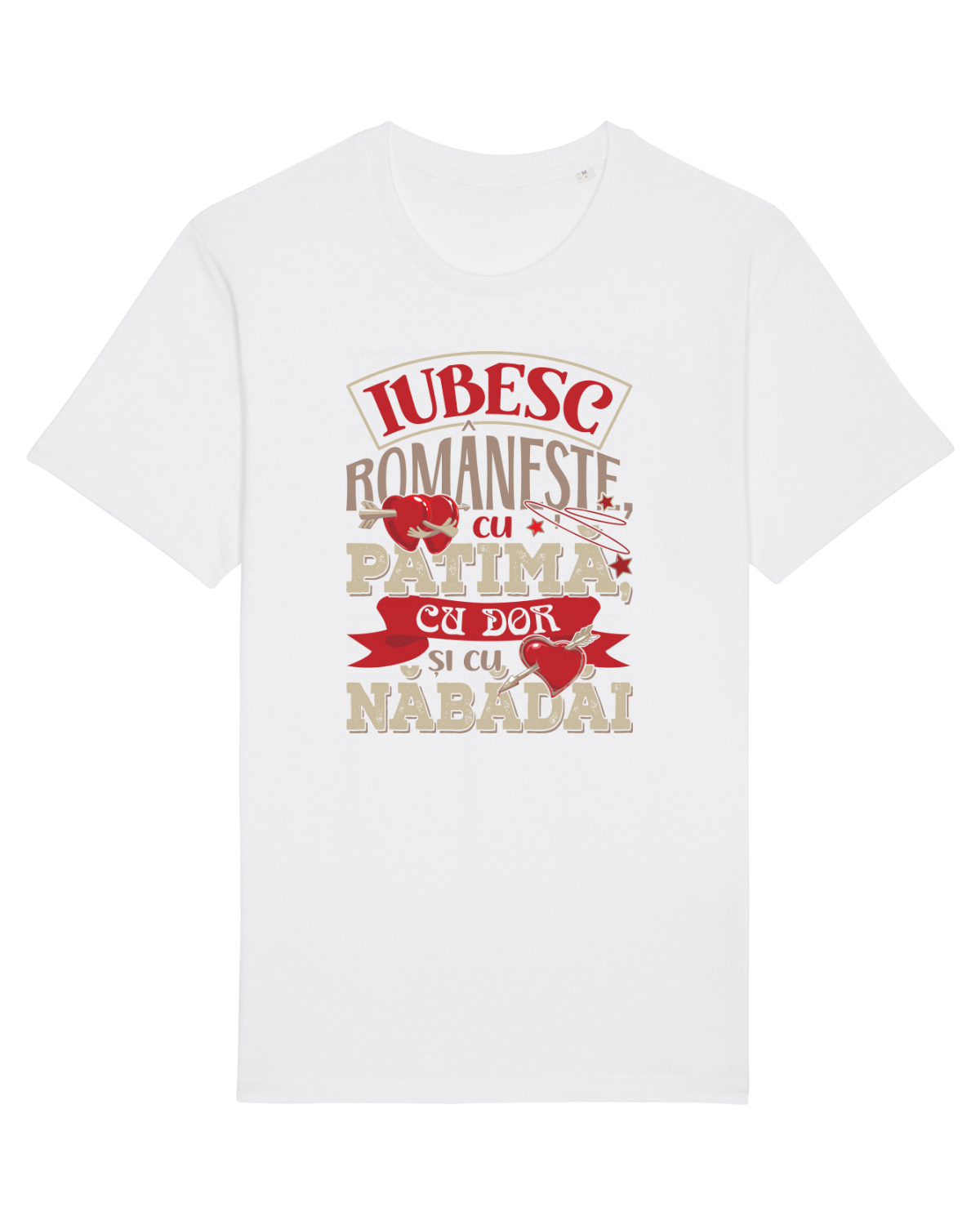 Tricou mânecă scurtă Unisex Rocker White