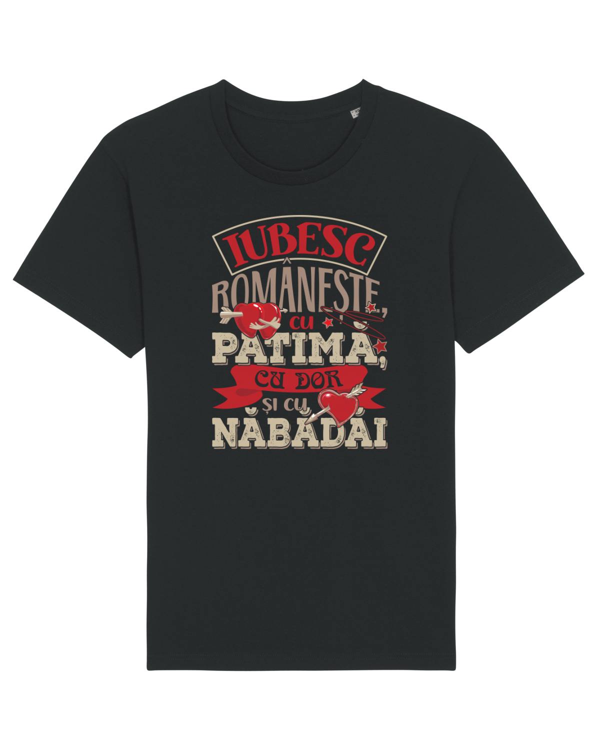 Tricou mânecă scurtă Unisex Rocker Black