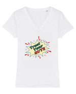 Pop Art  Tricou mânecă scurtă guler V Damă Evoker
