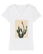 Cactus Tricou mânecă scurtă guler V Damă Evoker